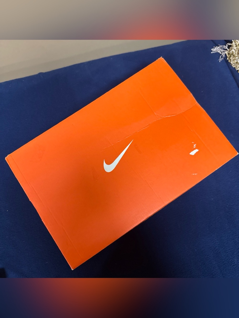 Nike Empty  Shoe Replacement Box 14x9.25x5 Orange White Swoosh Check All Photos